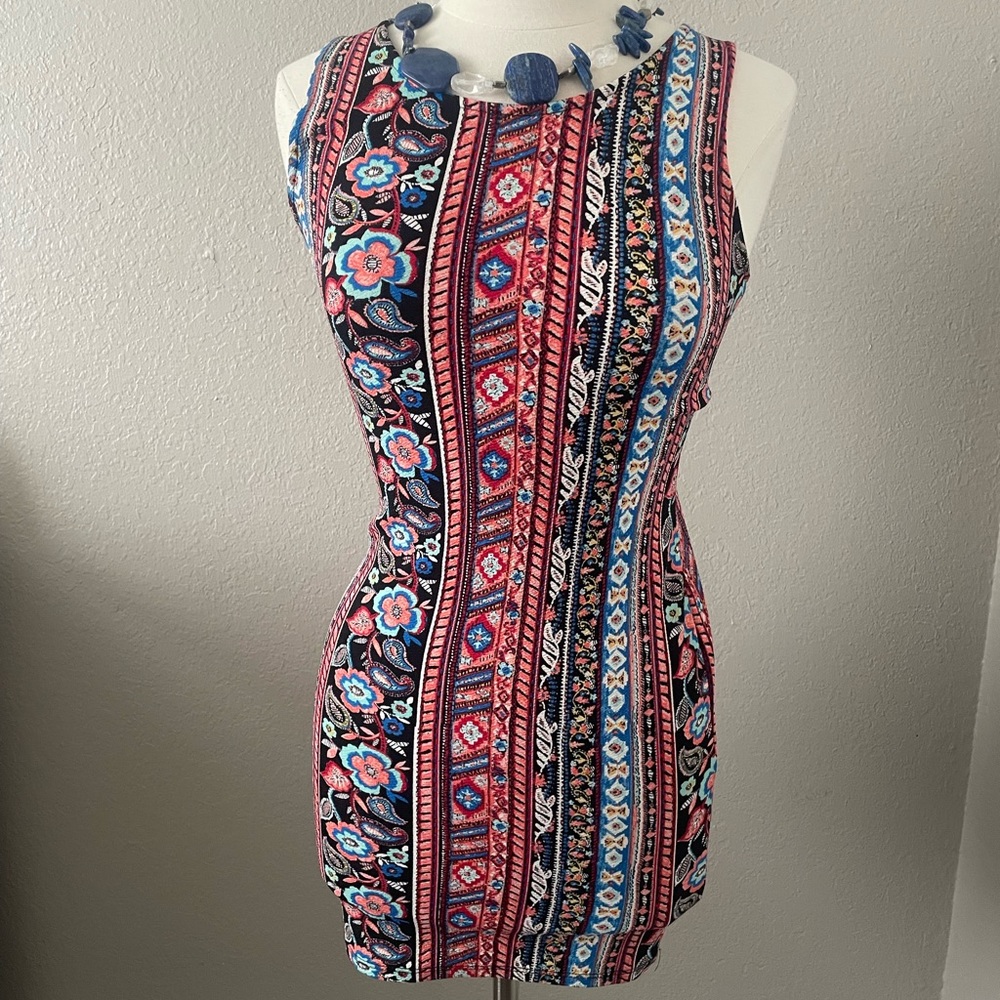 Ambience Multi Color Mini Dress - Picture 1 of 5